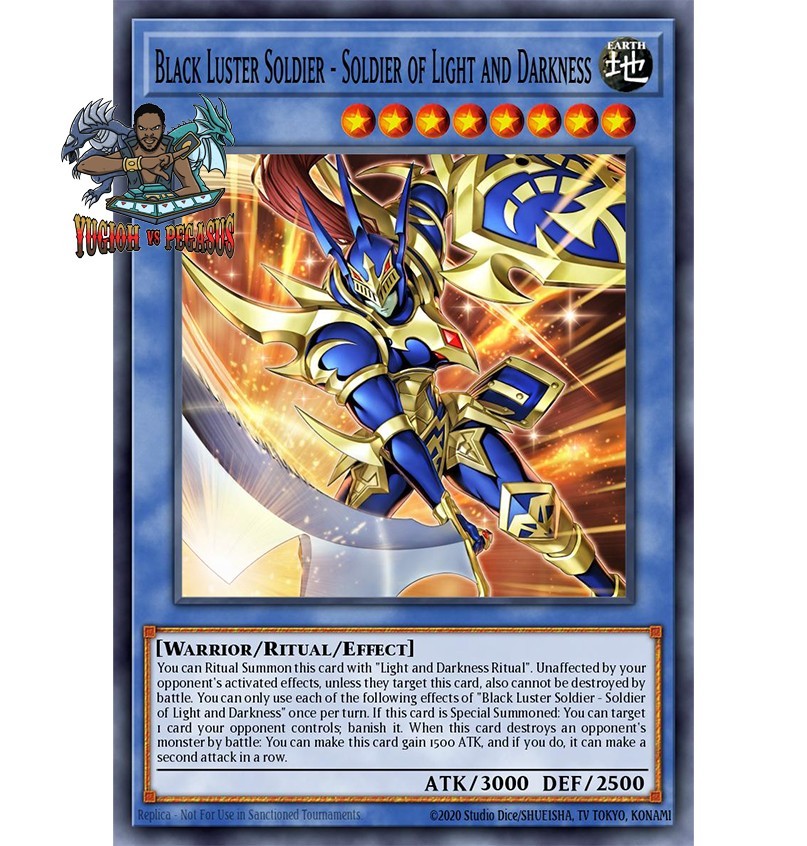 1x Black Luster Soldier – Soldier of Light and Darkness CORI-EN028 Secret Rare