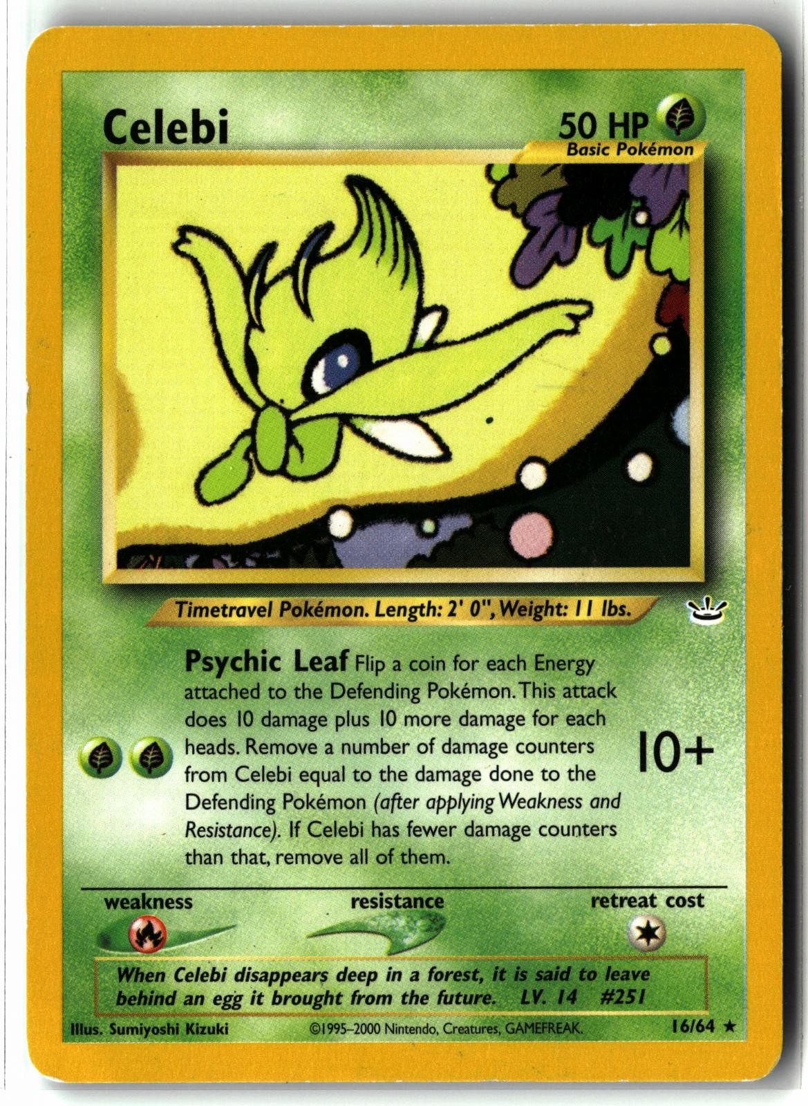 Celebi ⭐️ 16/64 Rare Neo Revelation 2001 Pokemon MP