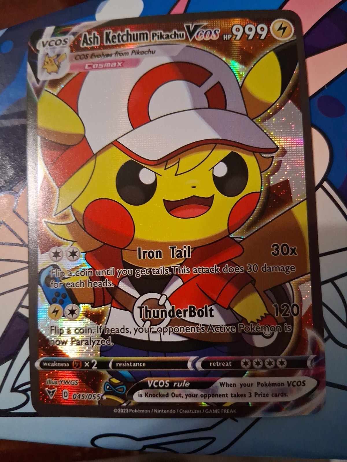 Pokémon Pikachu Ash Ketchum ACG HOLO Card