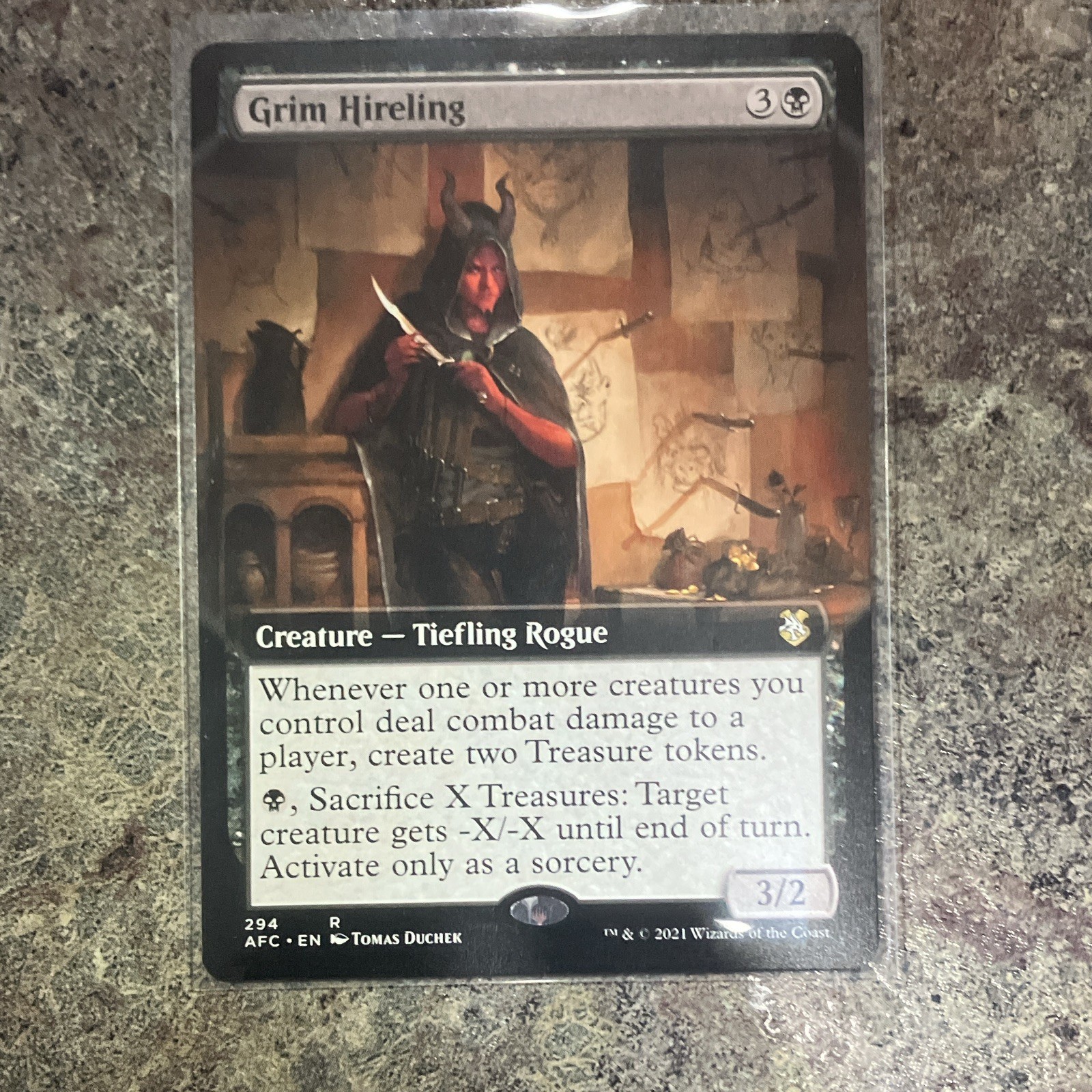 MTG Grim Hireling #294 Streets of New Capenna Regular EN Extended Art NP