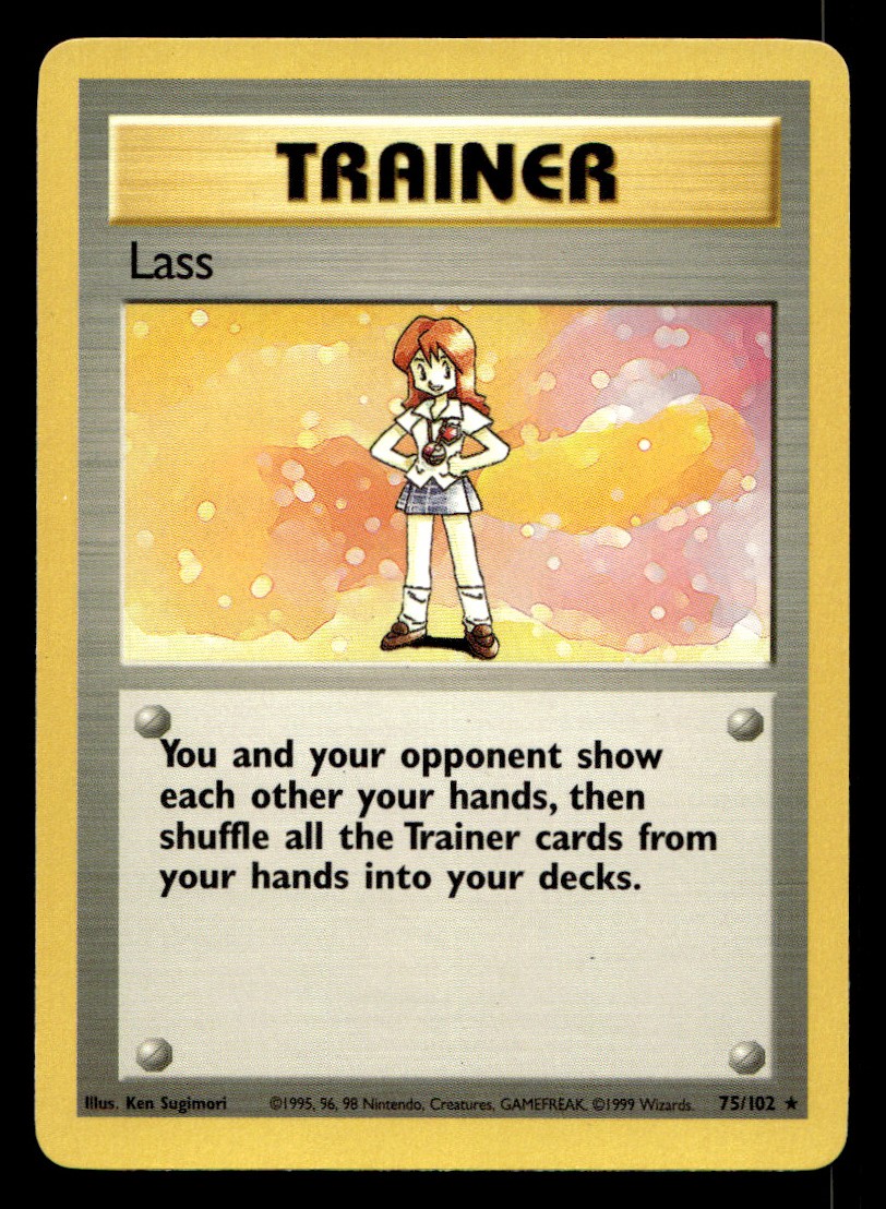 Base Set Lass #075/102 Pokémon TCG Single Card
