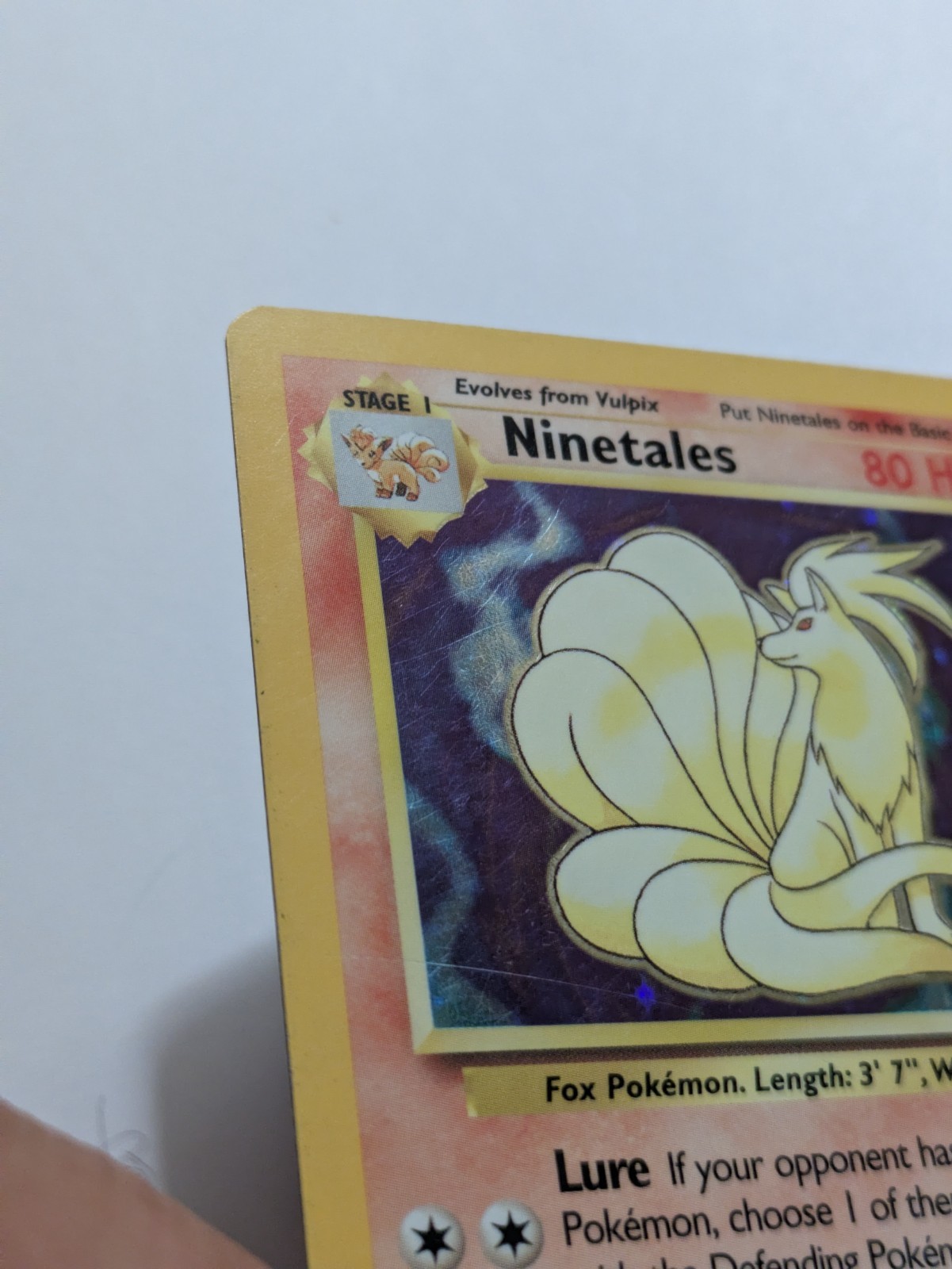 1999 Pokemon Game Base Set Ninetales Holo 12/102