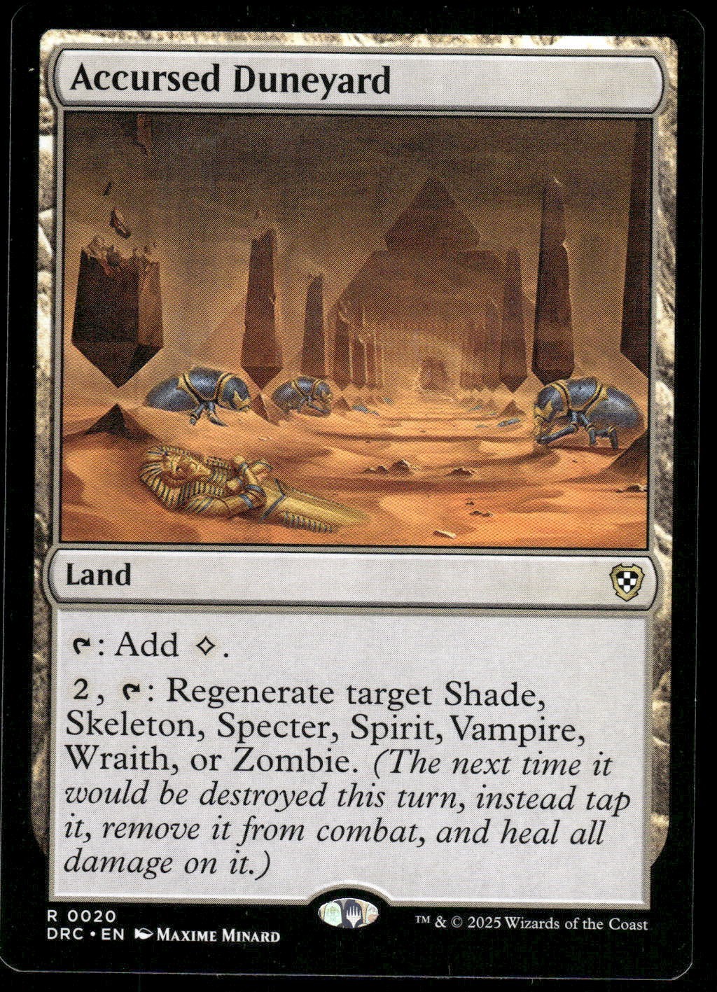 x1 Accursed Duneyard – Commander: Aetherdrift – NM – MTG