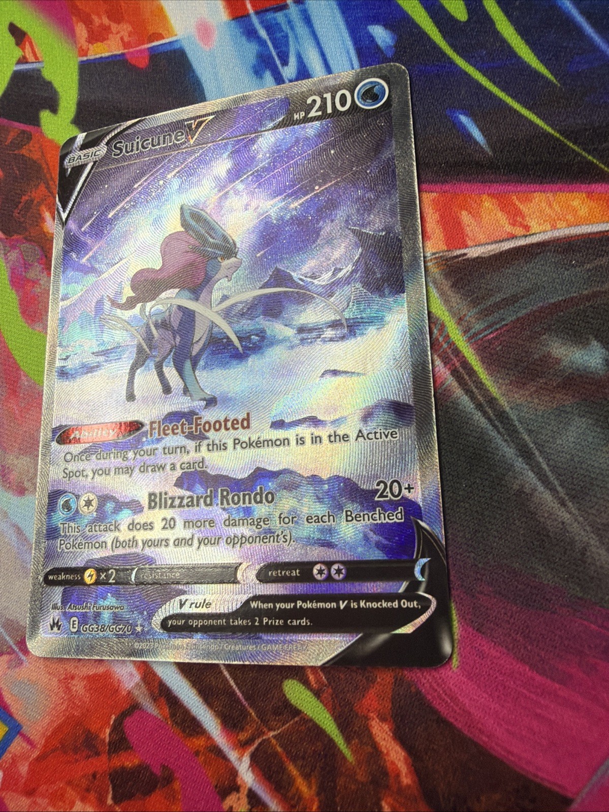 Suicune V GG38/GG70 Crown Zenith: Galarian Gallery Holo