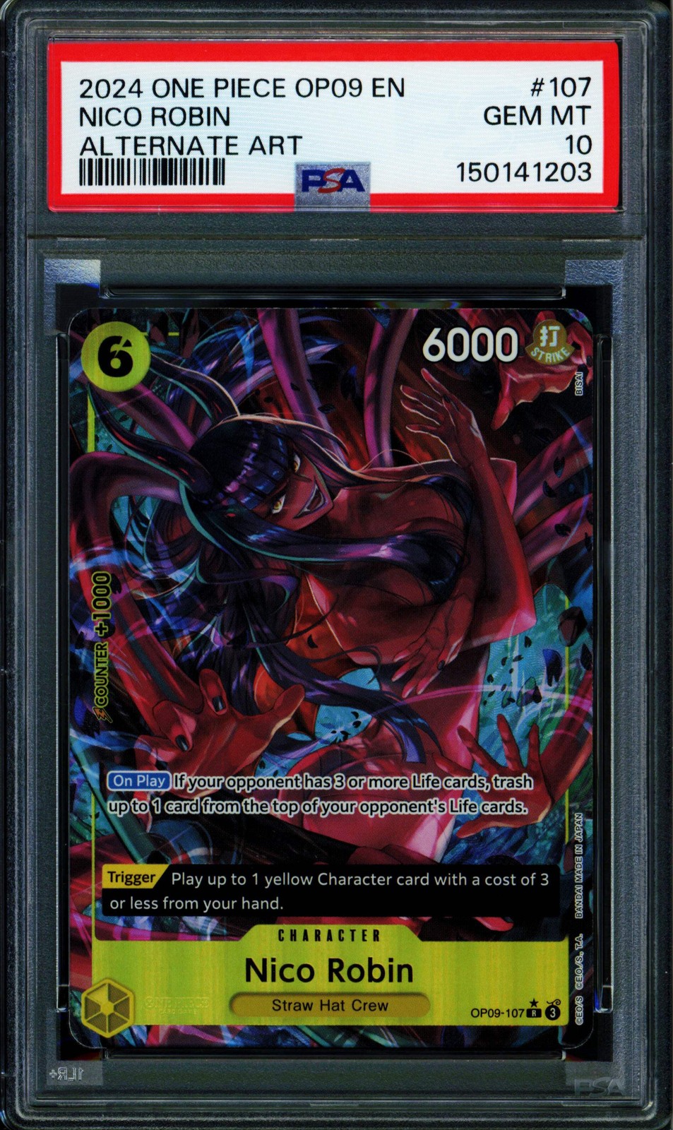 Nico Robin – OP09-107 – PSA 10 – Alternate Art – English – One Piece – 150-14