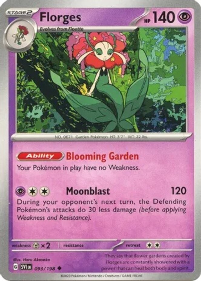 Florges – 093/198 – Uncommon – Reverse Holo – Near Mint