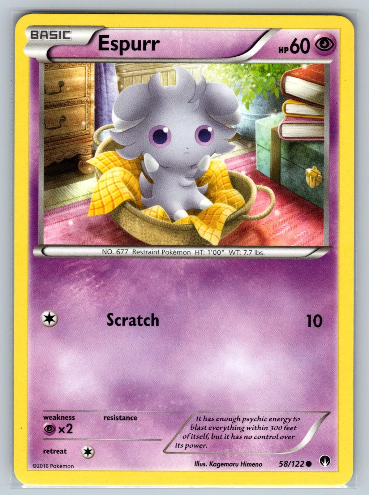 Espurr 58/122 Common BREAKpoint Pokemon Lightly Played