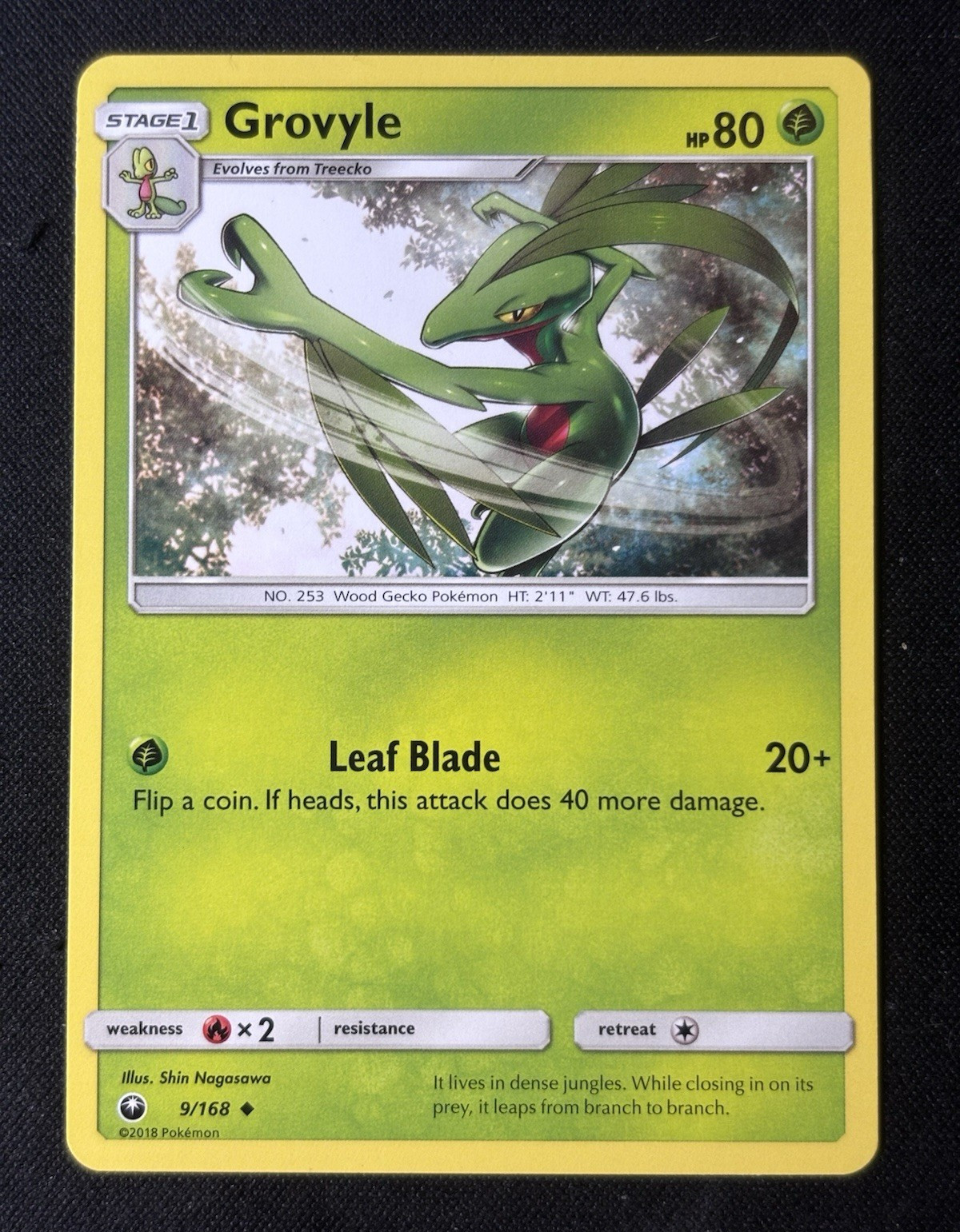The Pokémon Company Grovyle 9/168 SM Celestial Storm Uncommon Regular ENG 80HP