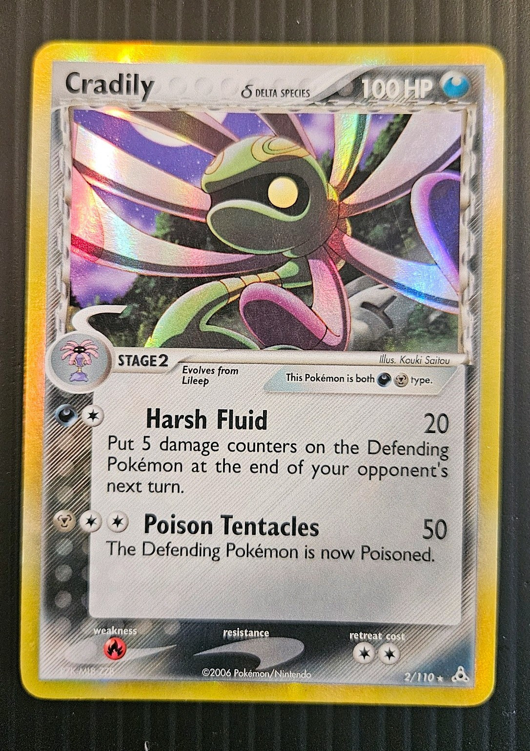Pokemon TCG Cradily Delta Species 2/110 Holon Phantoms Holo Rare