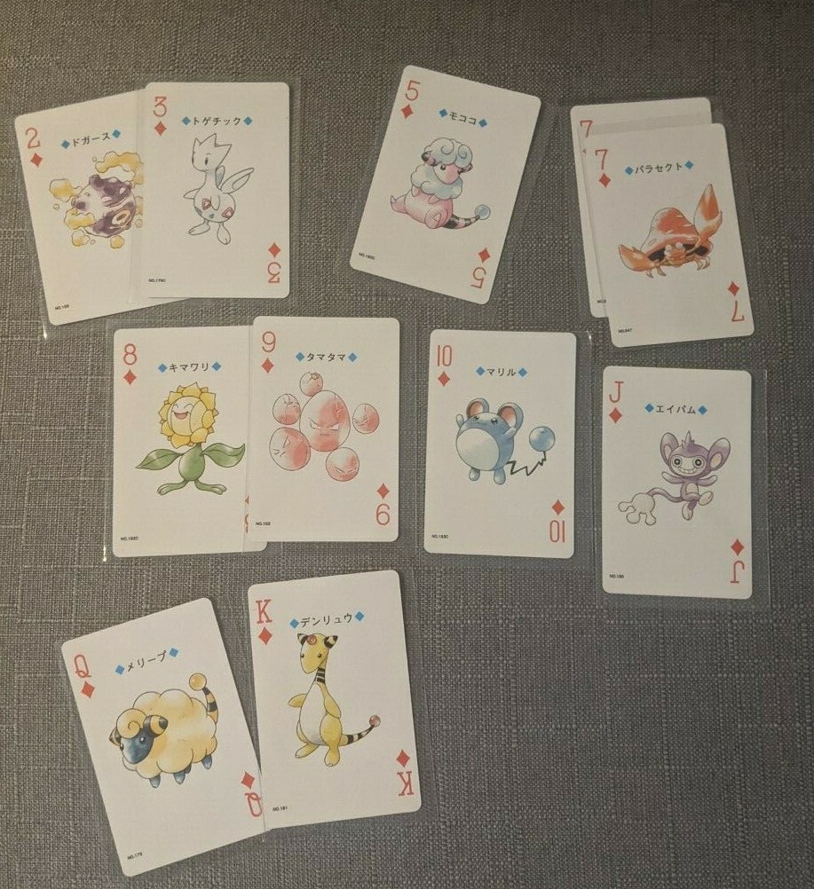 1999 Pokémon Poker Playing Cards By Nintendo Game Freak Beautiful 🔥🔥 US Seller