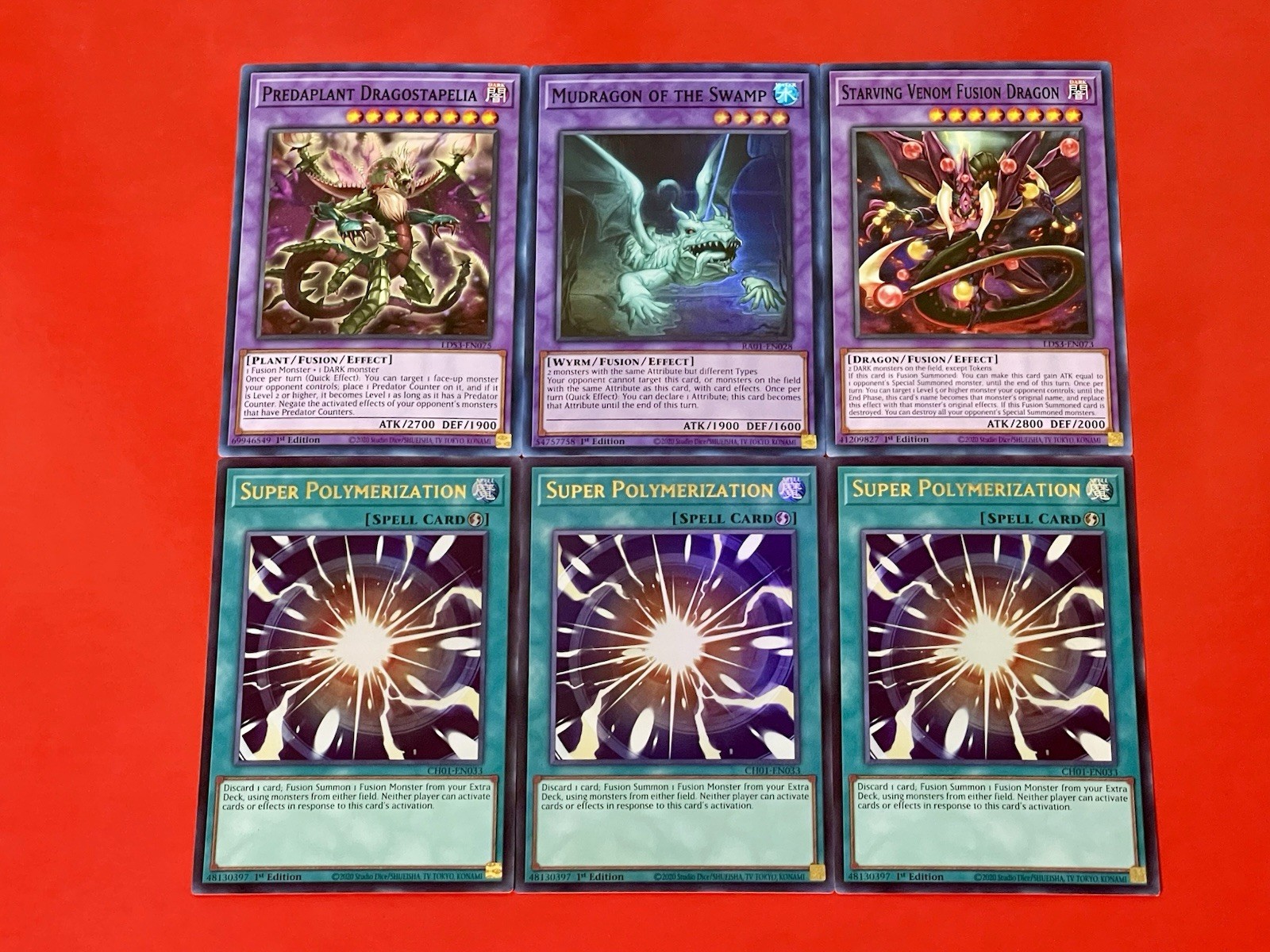3x Super Polymerization + Dragostapelia + Mudragon + Starving Venom | YuGiOh!
