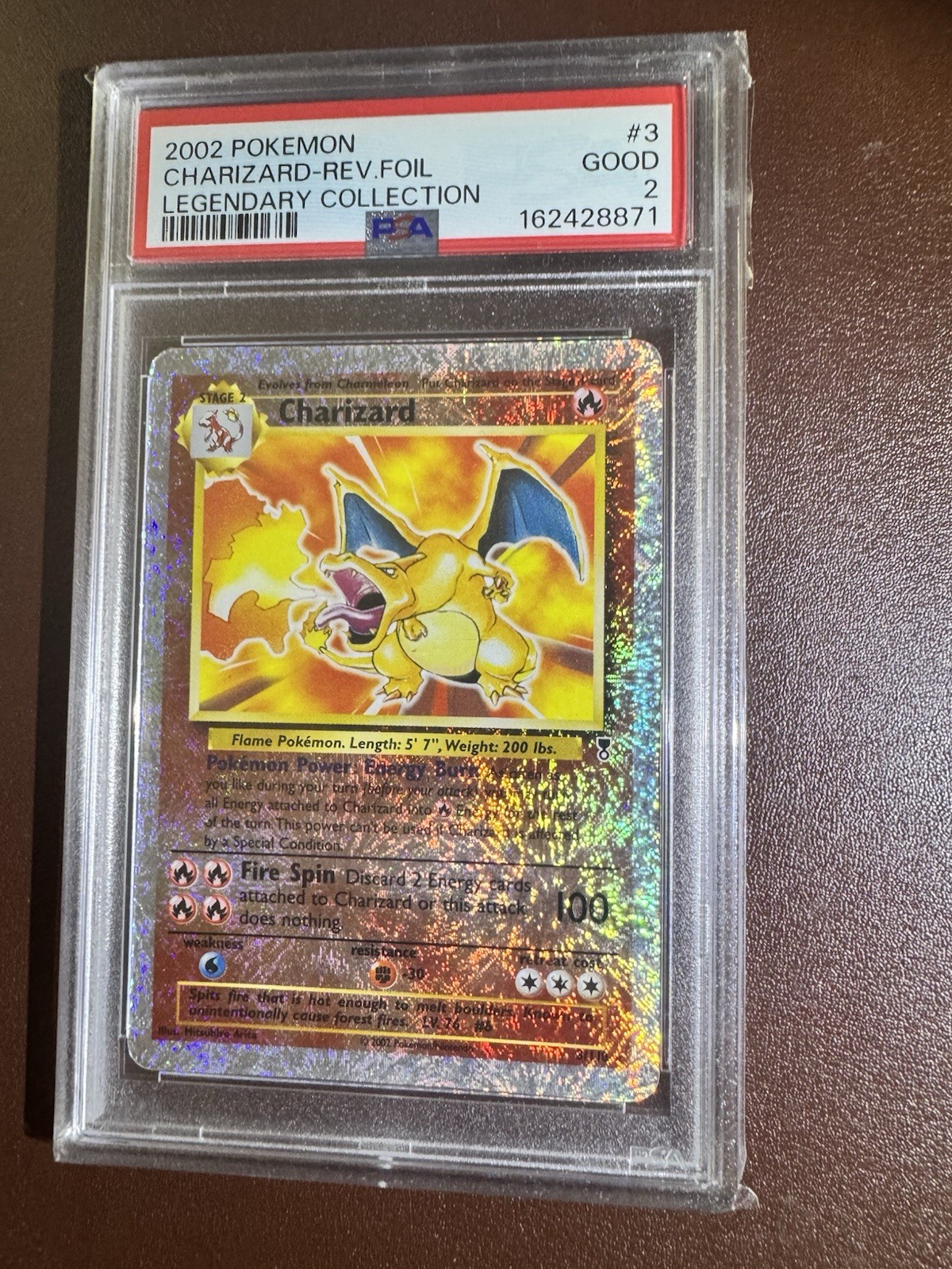 Pokémon Charizard Legendary Reverse Holo Card 3/110 – NEW CERT