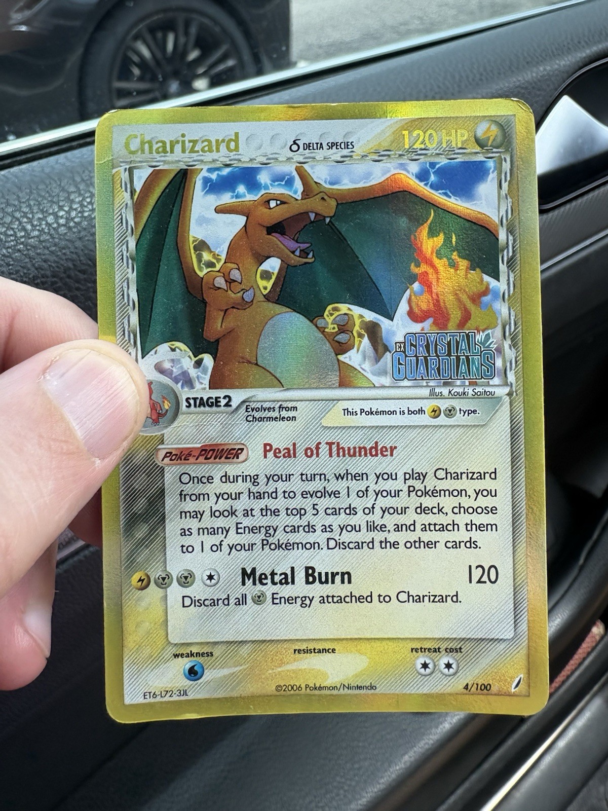 Charizard 4/100 Rare Crystal Guardians Pokemon Reverse Holo STAMPED 🔥📈