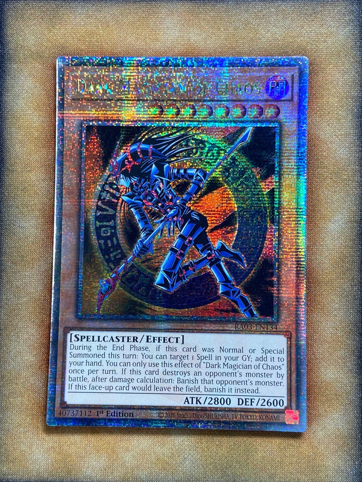 Yugioh Dark Magician of Chaos RA03-EN134 Quarter Century Rare 1st Ed NM
