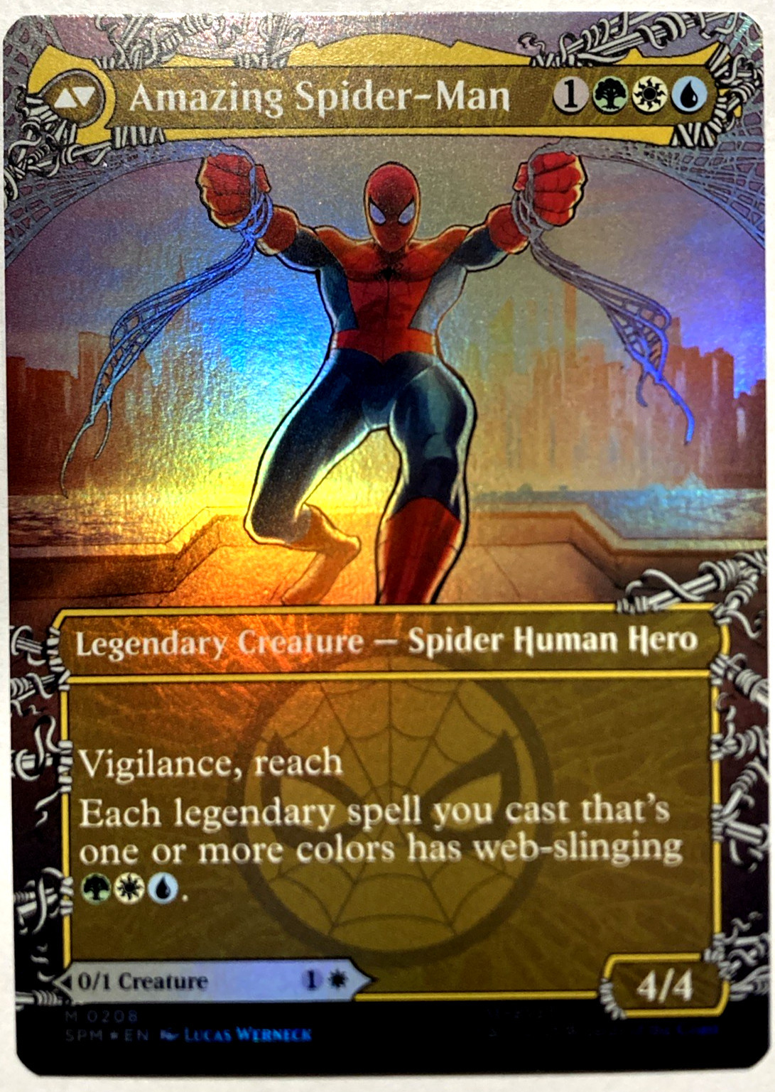 MTG Peter Parker (Borderless Foil) Marvel’s Spider-Man 0208 LP – NM