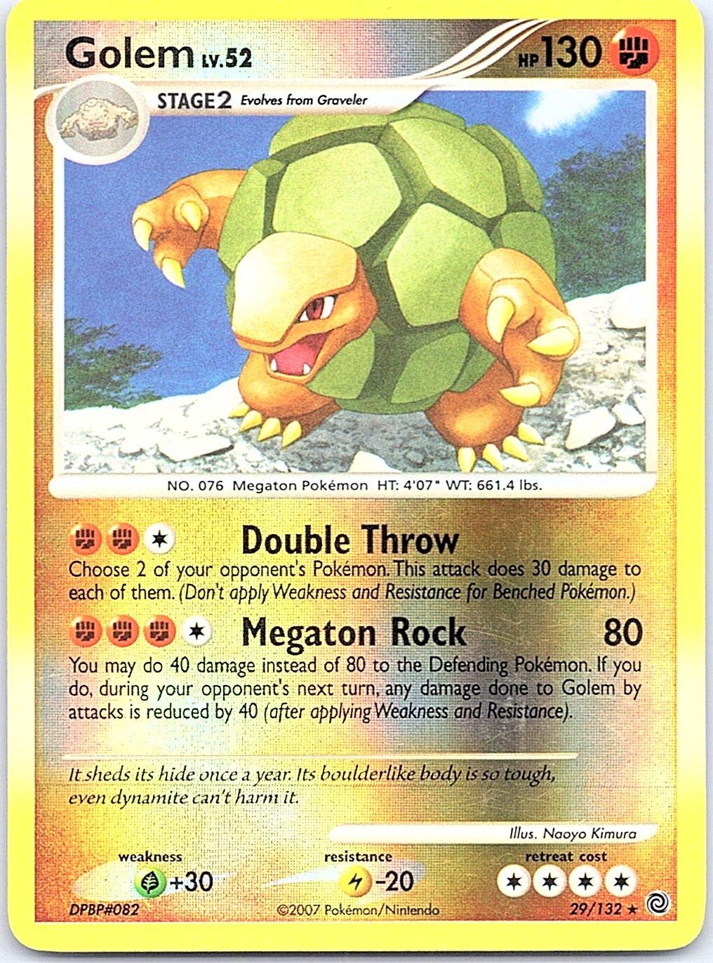 Golem 29/132 Rare Secret Wonders Pokemon Reverse Holo Near Mint