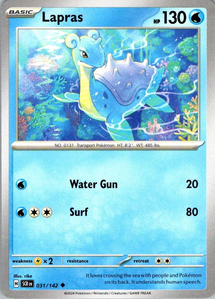 Lapras Uncommon SV07: Stellar Crown 031/142 NM rika