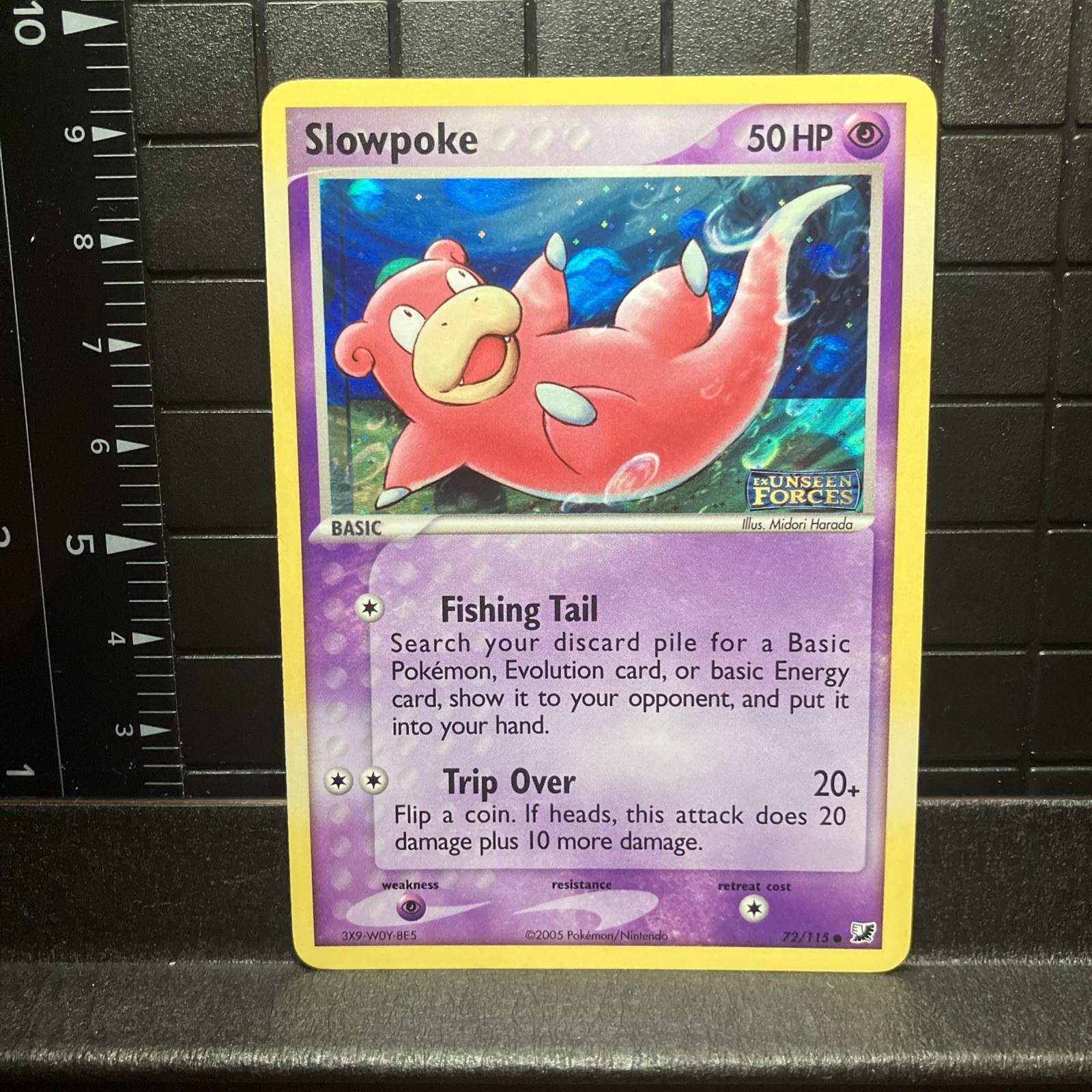 Moderately Played Slowpoke 72/115 Reverse Holo EX Unseen Forces Common