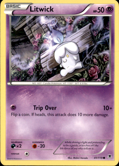 Litwick Common XY – Phantom Forces 41/119 NM Midori Harada 2014