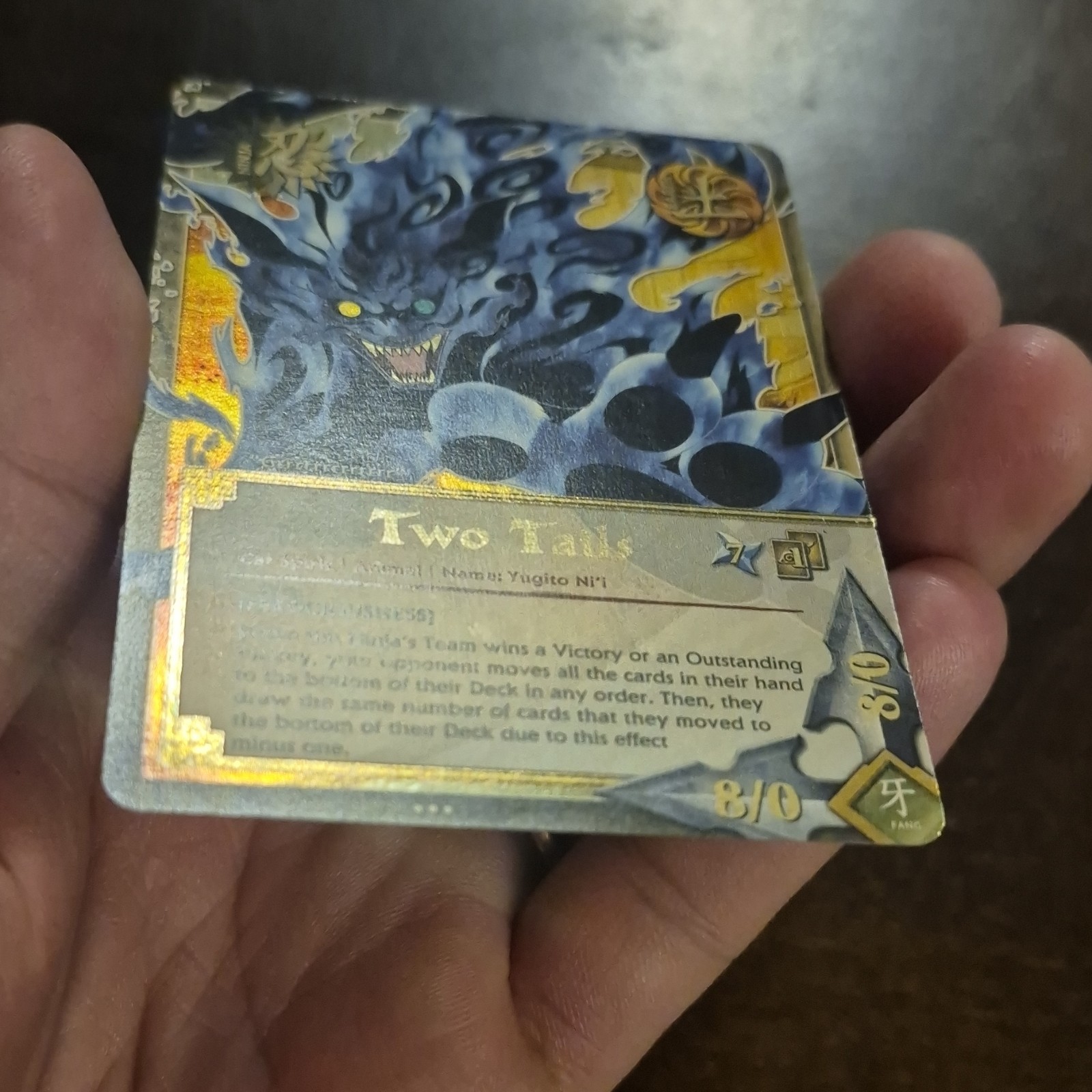 Naruto CCG “Two Tails Yugito Ni’i” SUPER Gold Foil Cat Spirit Card N-734 2007SP