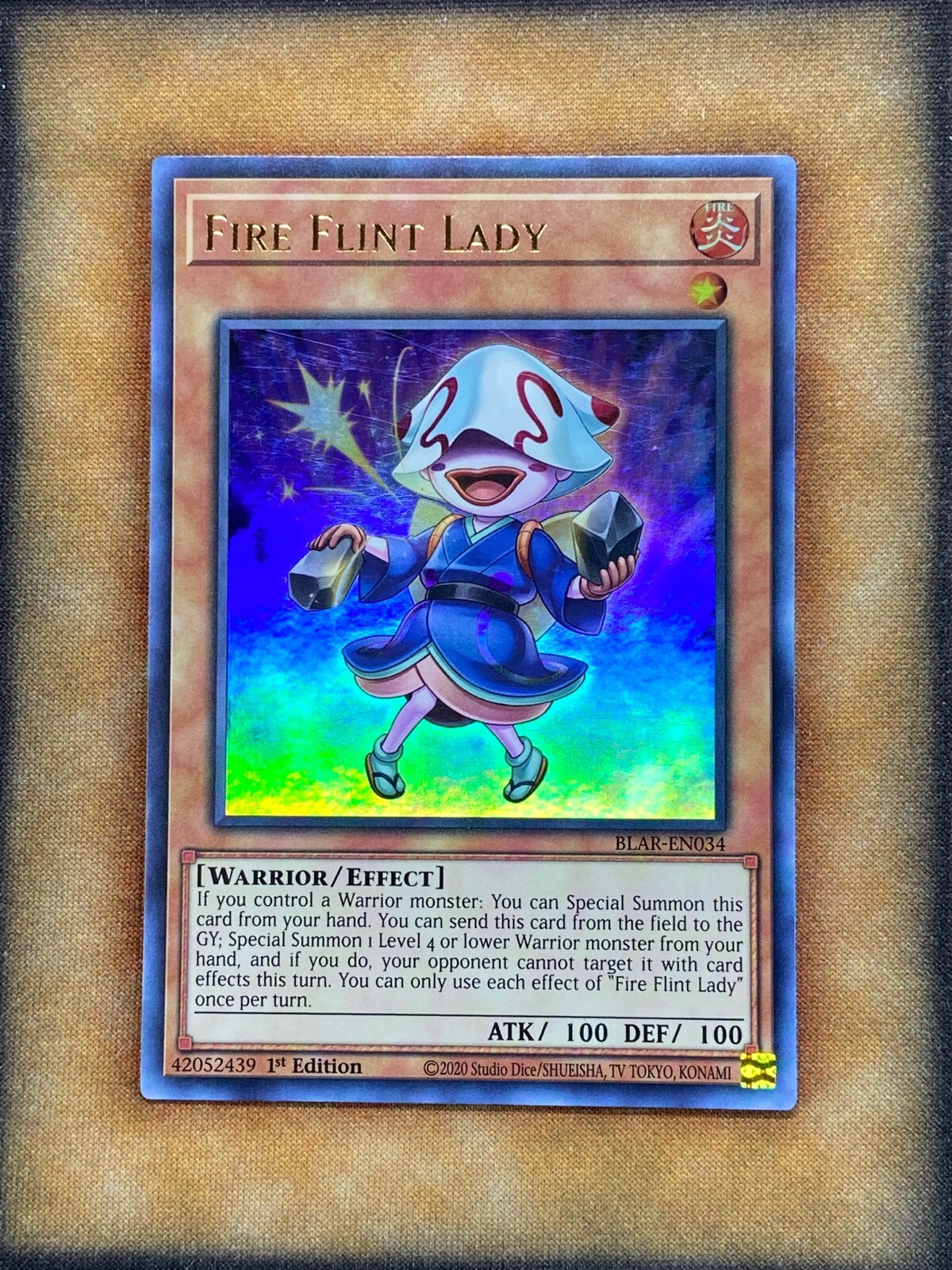 Yugioh Fire Flint Lady BLAR-EN034 Ultra Rare 1st Ed NM