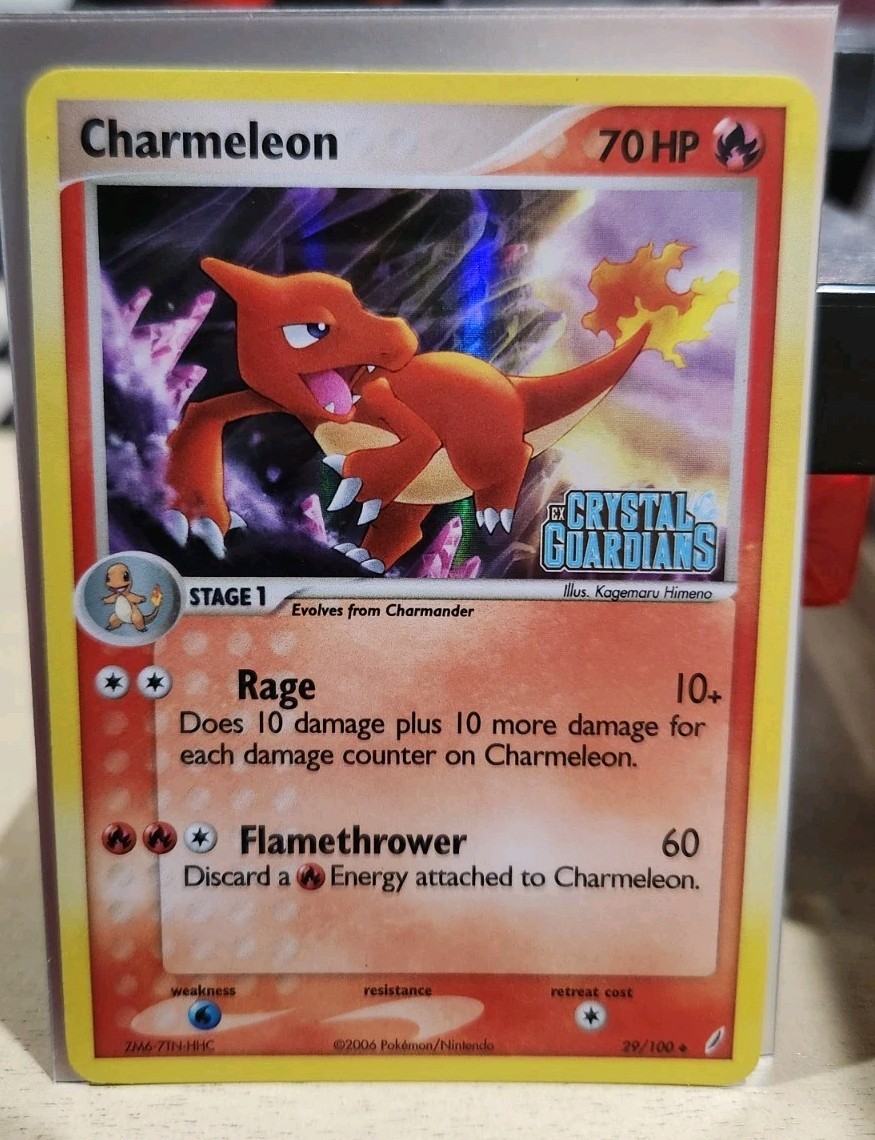 Pokemon TCG Charmeleon Reverse Holo Stamped 29/100 Crystal Guardians NM