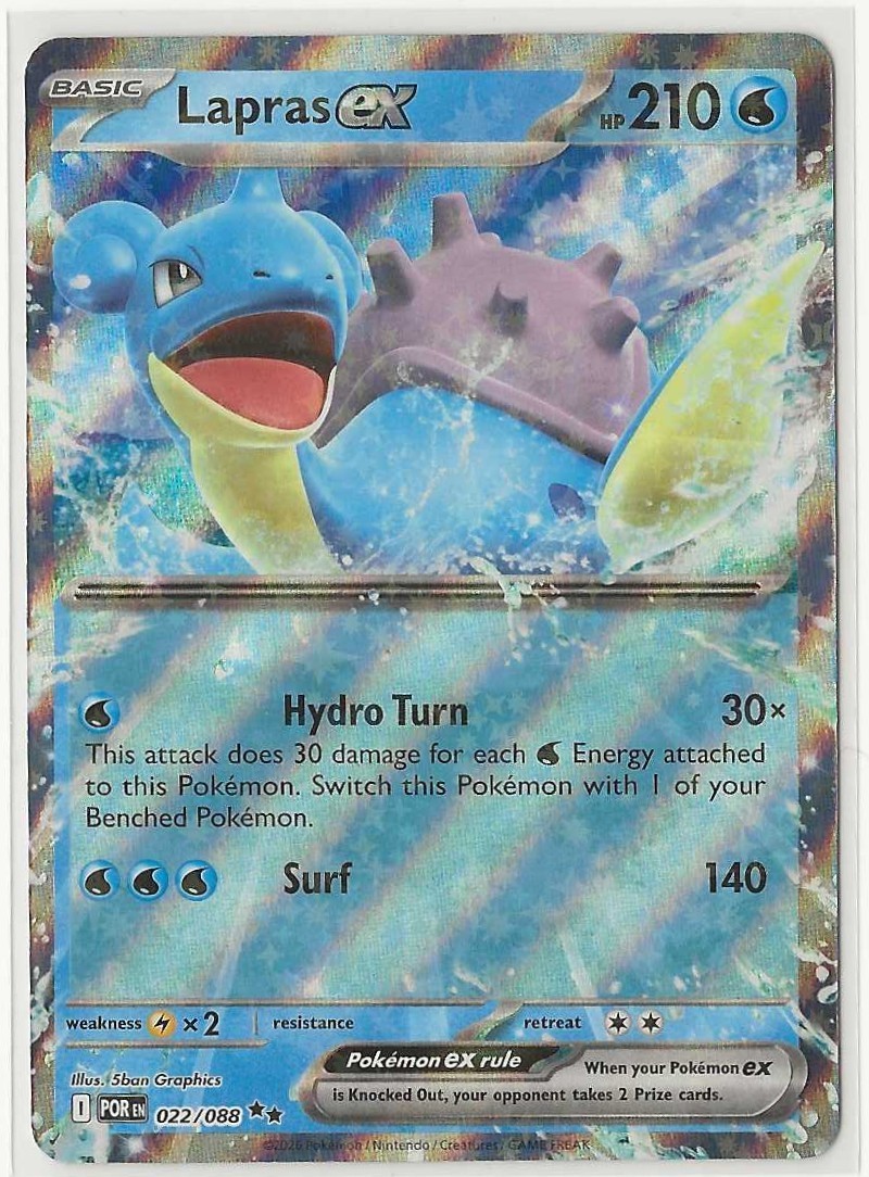 Pokémon TCG – Perfect Order – Lapras ex 022/088 – NM