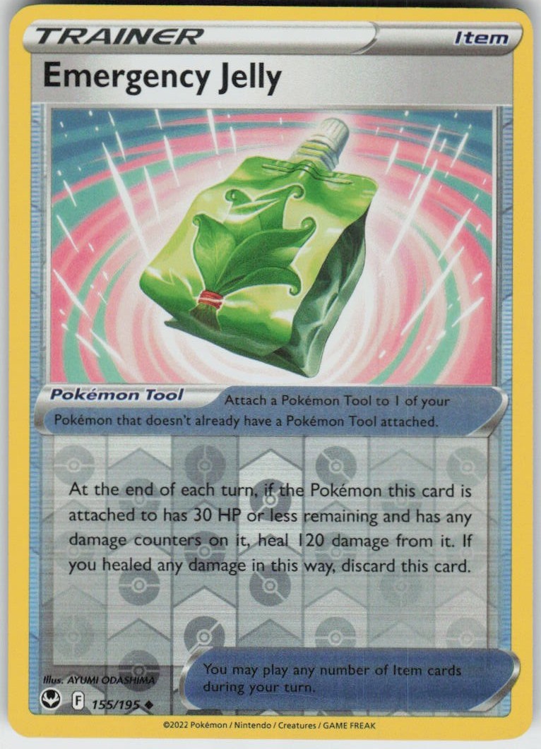Reverse Holo Emergency Jelly 155/195 Uncommon Silver Tempest Near Mint