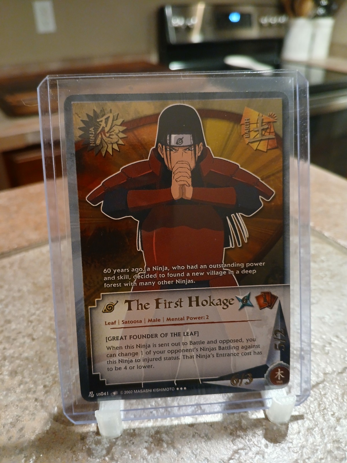 Naruto CCG The First Hokage #US041 Super Rare Gold Foil 1st Edition (Some Play)