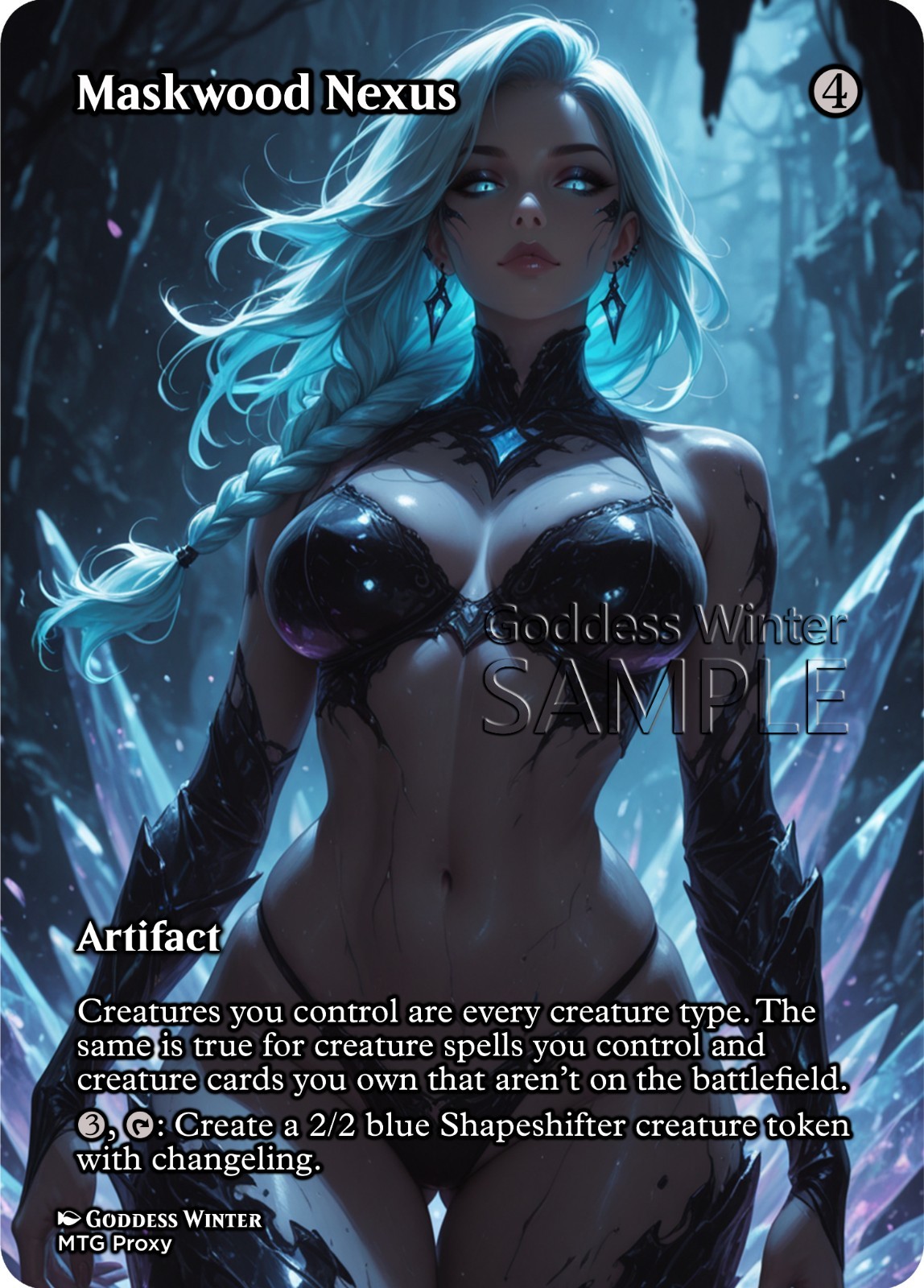 MTG – Maskwood Nexus – Fanart Borderless Style – EDH / Playtest