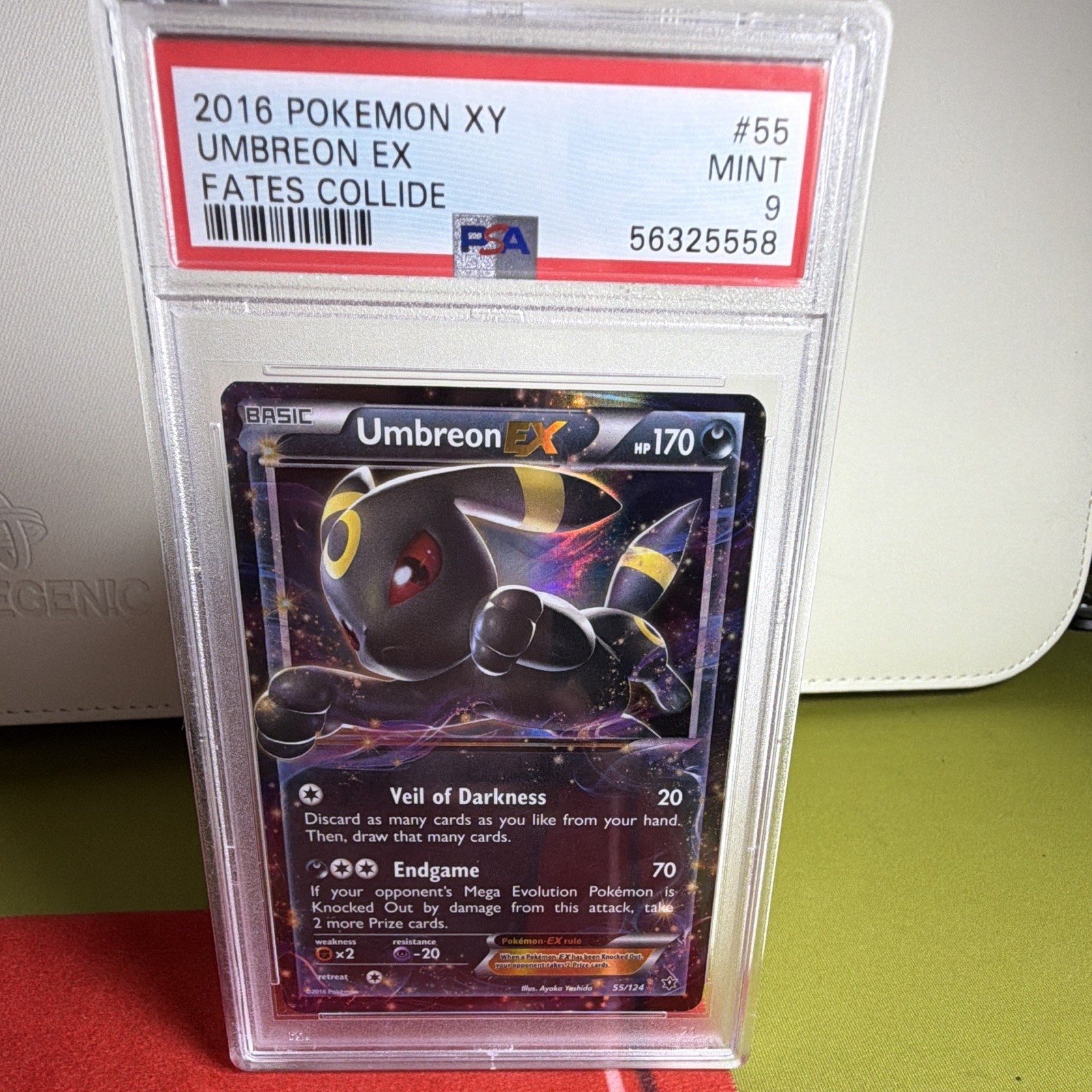 PSA 9 Umbreon EX 55/124 XY Fates Collide Holo Ultra Rare English 2016