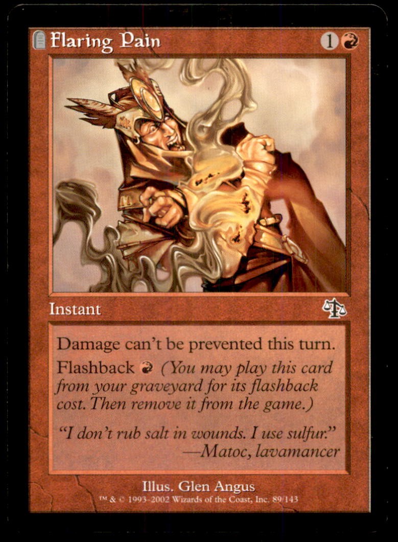 MTG Flaring Pain LP Light Play Judgment Magic the Gathering