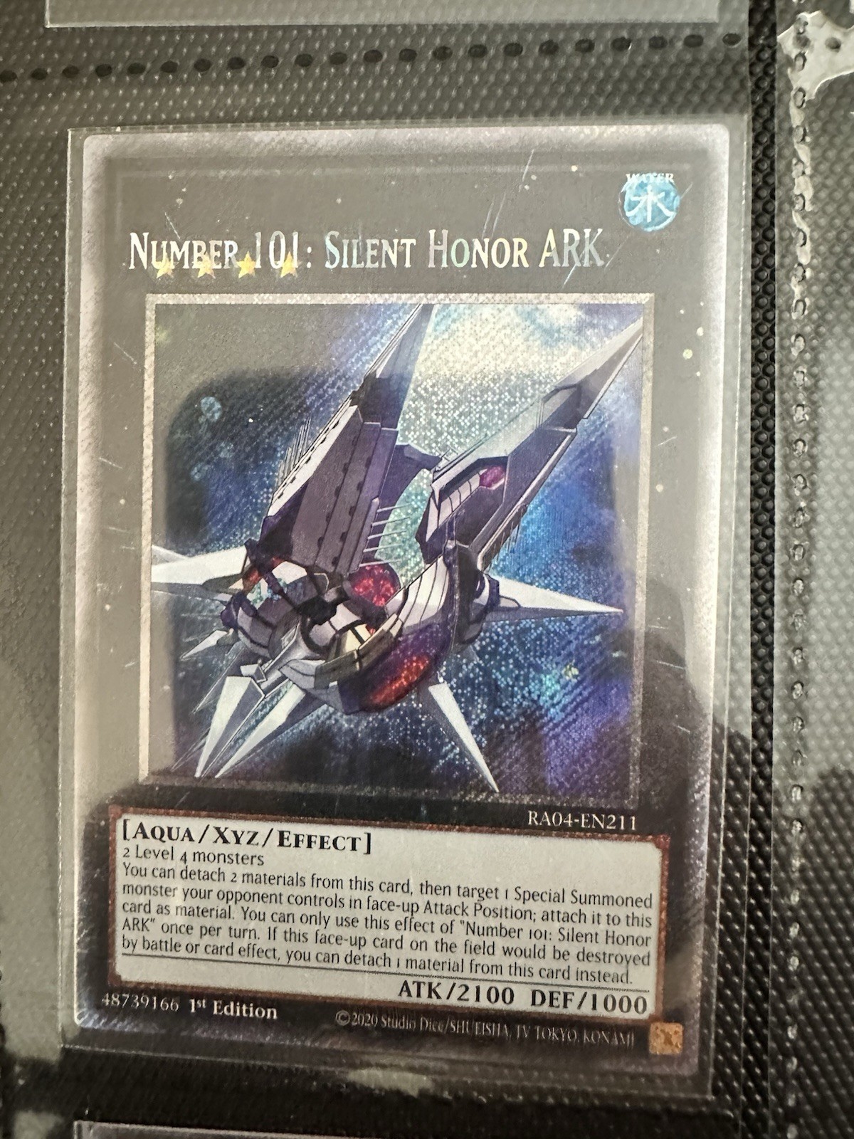Number 101: Silent Honor ARK RA04-EN211 – Platinum Secret 1st edition MISPRINT