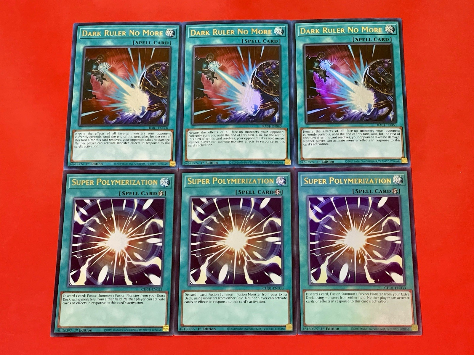 3x Super Polymerization + 3x Dark Ruler No More | Ultra Rare | NM | YuGiOh!