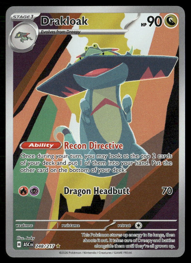 Drakloak 248/217 Illustration Rare Ascended Heroes Pokemon Near Mint