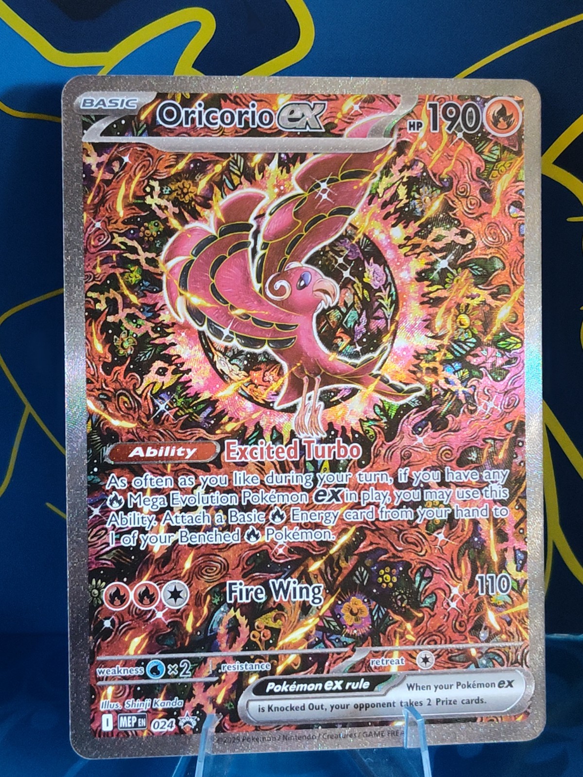 Oricorio ex 024 Phantasmal Flames Black Star Promo Full Art Pokemon TCG MT