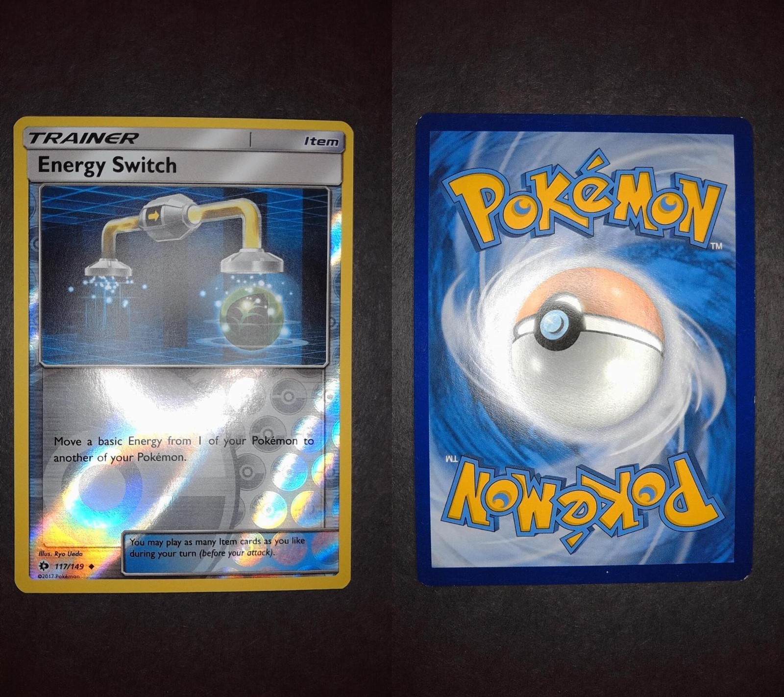 Energy Switch 117/149 Uncommon SM Base Set Pokemon Reverse Holo Lightly Played