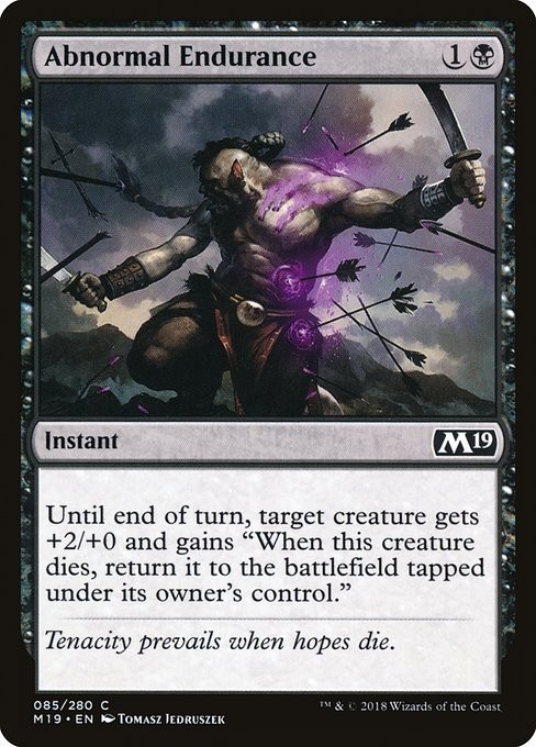 Abnormal Endurance 2x FOIL M19 MTG Core Set 2019 Common MINT black