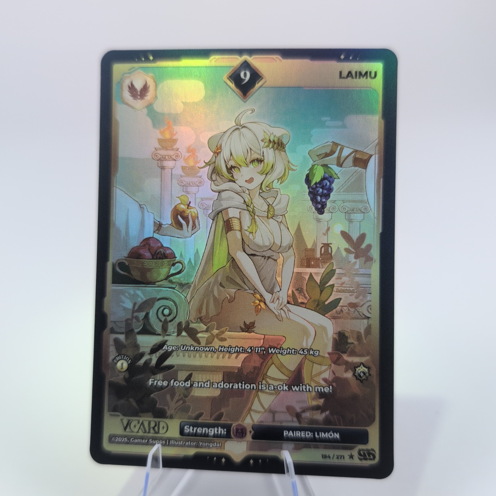 Gamersupps Vcard TCG Divine Chaos Laimu Holo 9 1st Edition Full Art