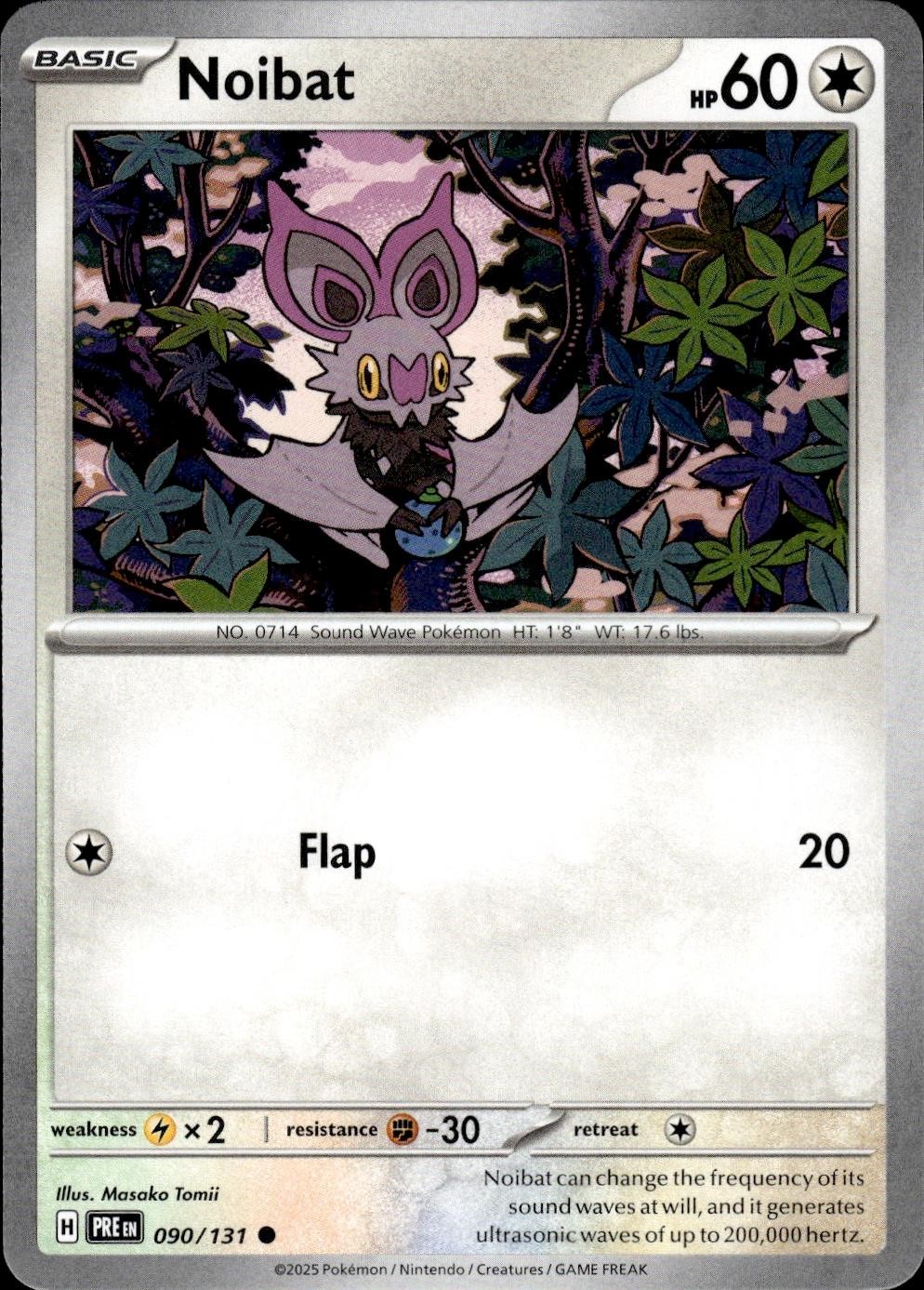 Noibat 090/131 Prismatic Evolutions C NM Masako Tomii Pokemon