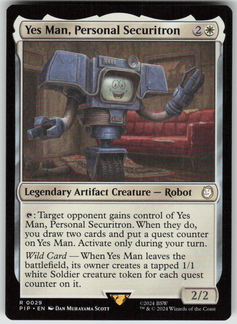 YES MAN, PERSONAL SECURITRON 29 RARE MAGIC: THE GATHERING LP