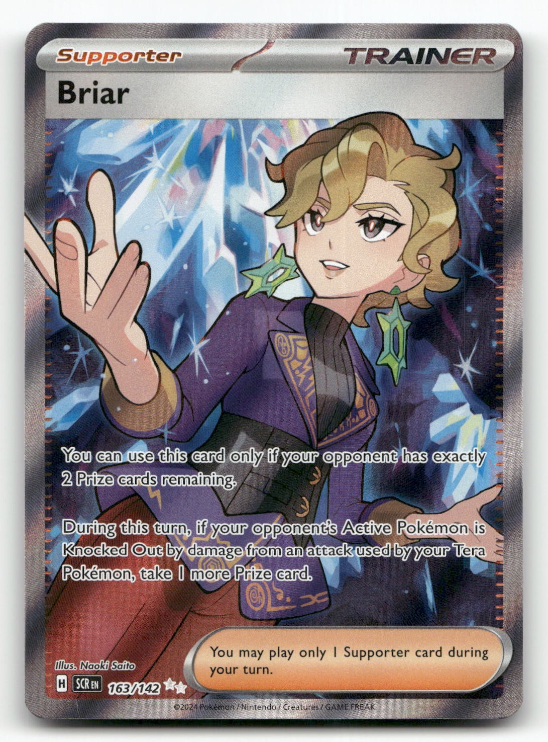 Briar 163/142 Stellar Crown Pokemon Holo NM Ultra Rare