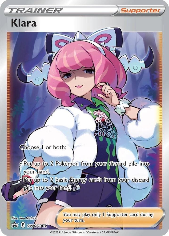 Pokemon Sword & Shield Promo Full Art Klara SWSH302 – Near Mint (NM)