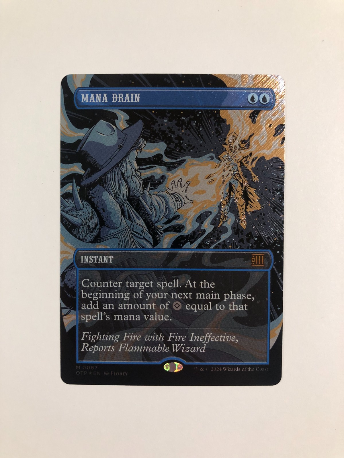 MTG Mana Drain Textured Foil – Outlaws of Thunder Junction – Near Mint Minimum