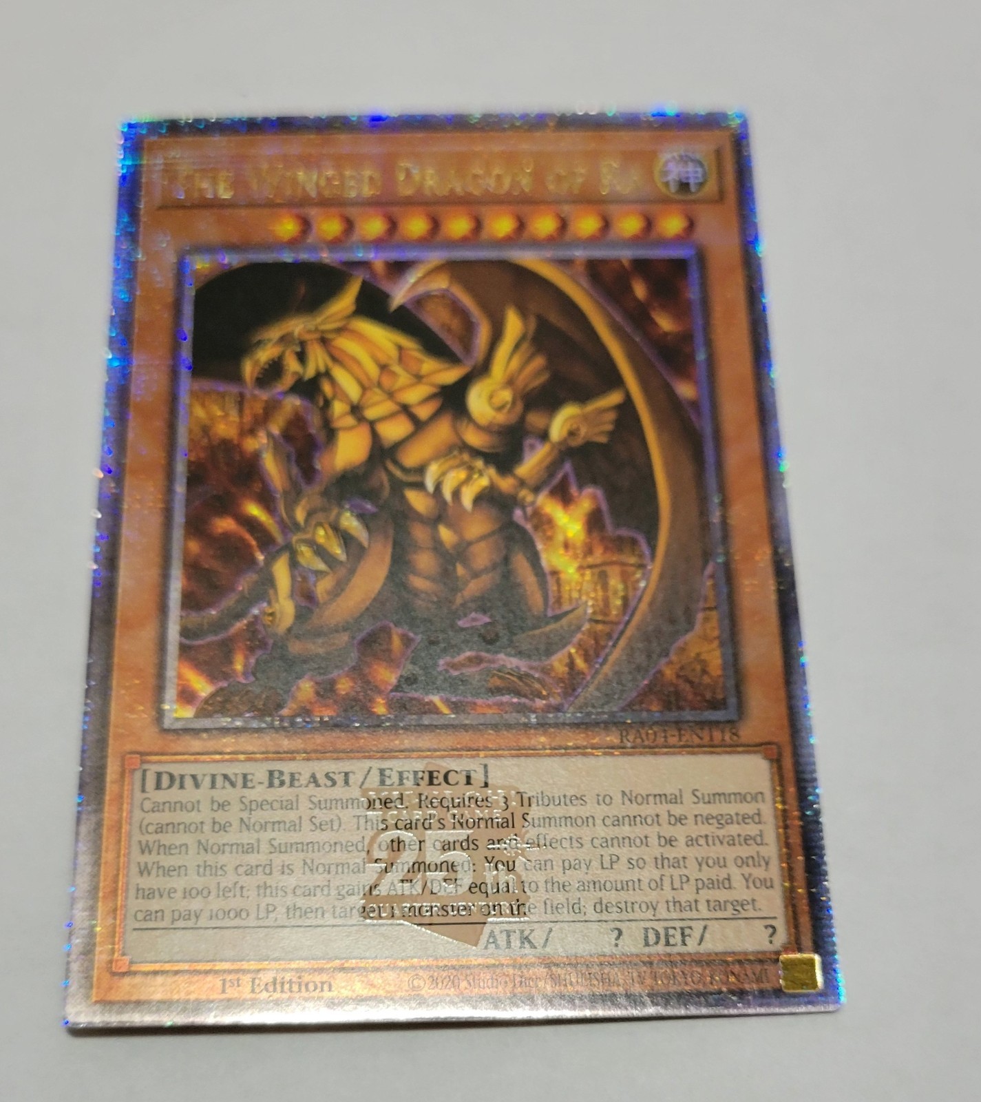The Winged Dragon of Ra (Quarter Century Secret Rare) RA04-EN118 Quarter Century