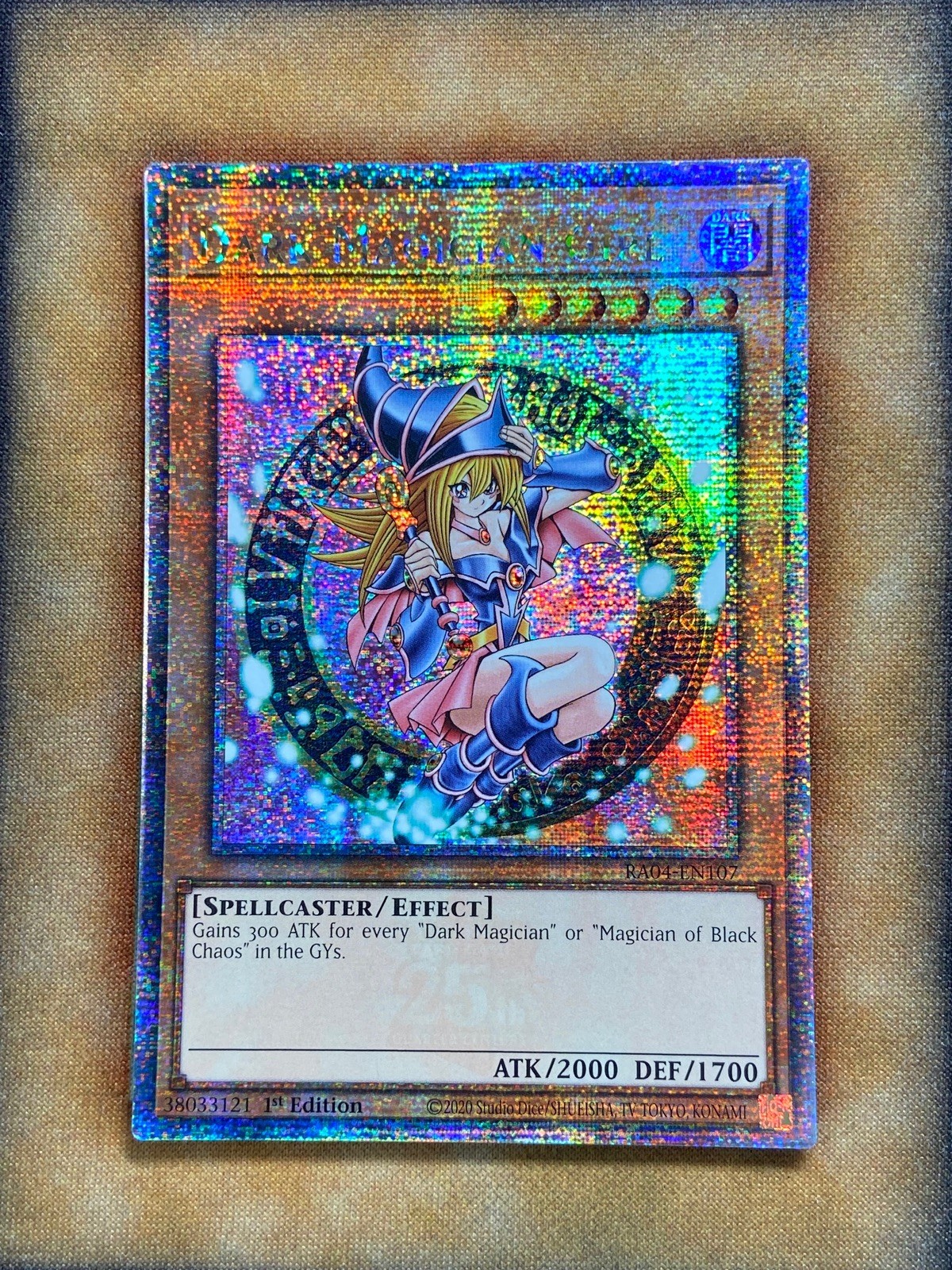 Yugioh Dark Magician Girl RA04-EN107 Quarter Century Rare YGLD Art 1st Ed NM