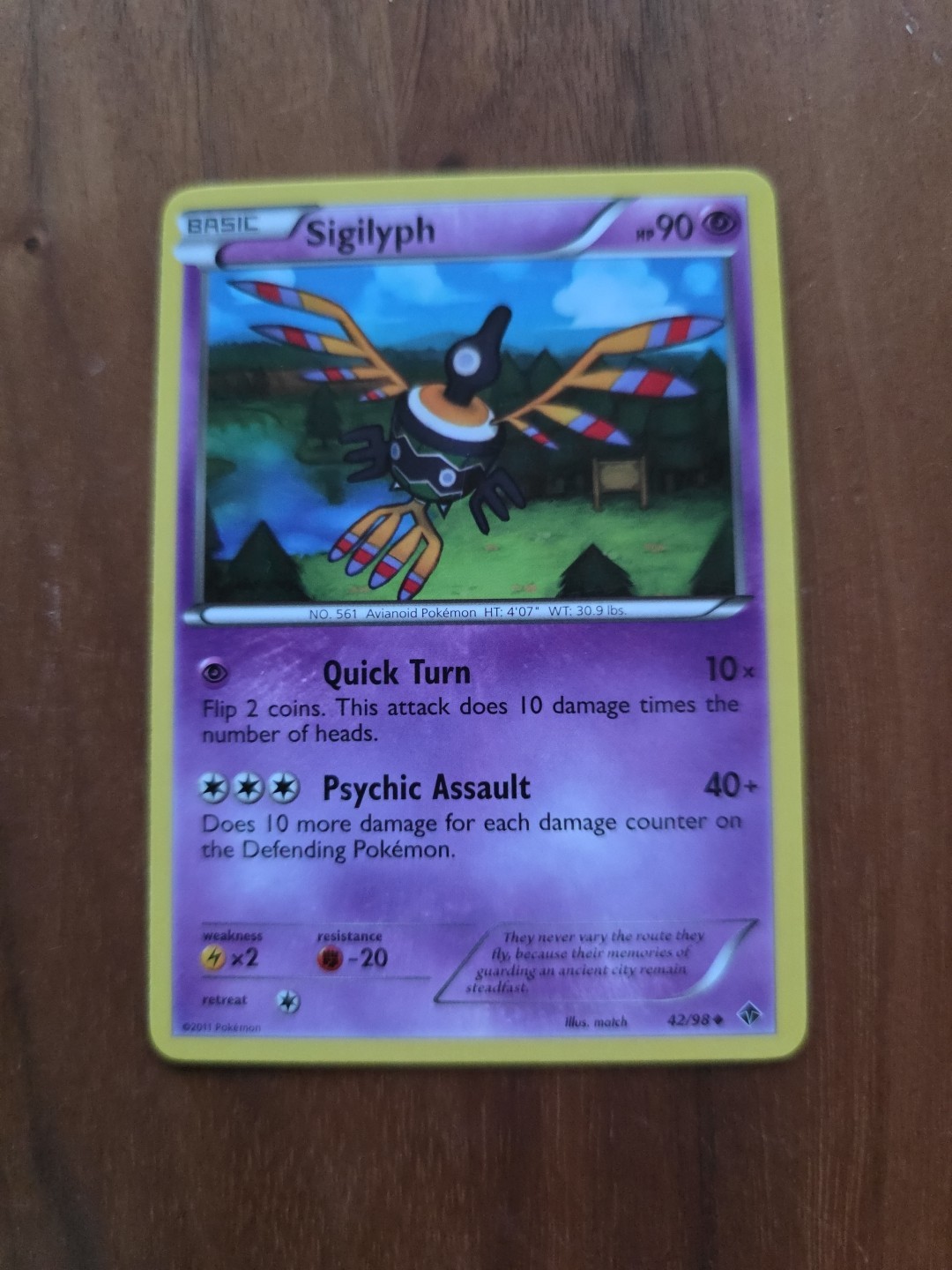 Pokemon Sigilyph (42/98) Emerging Powers