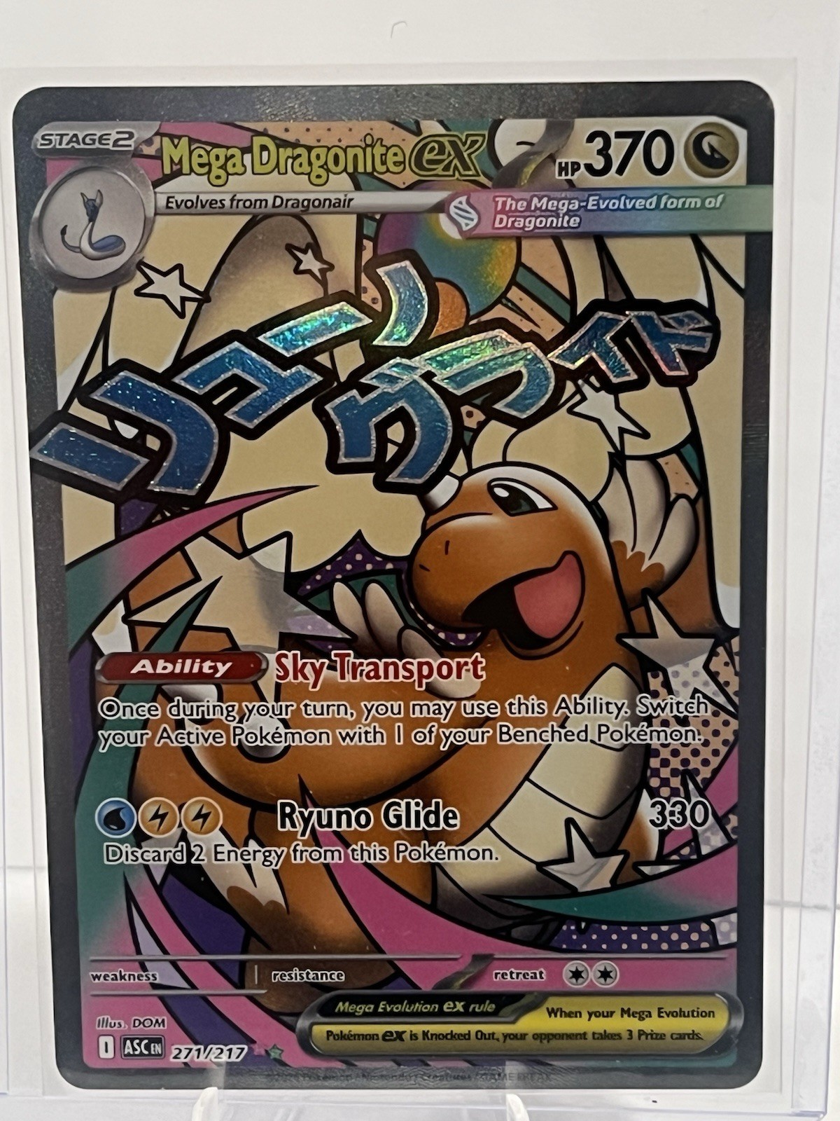 Mega Dragonite EX Full Art Holo ASC 271/217 370HP EN Pokemon TCG