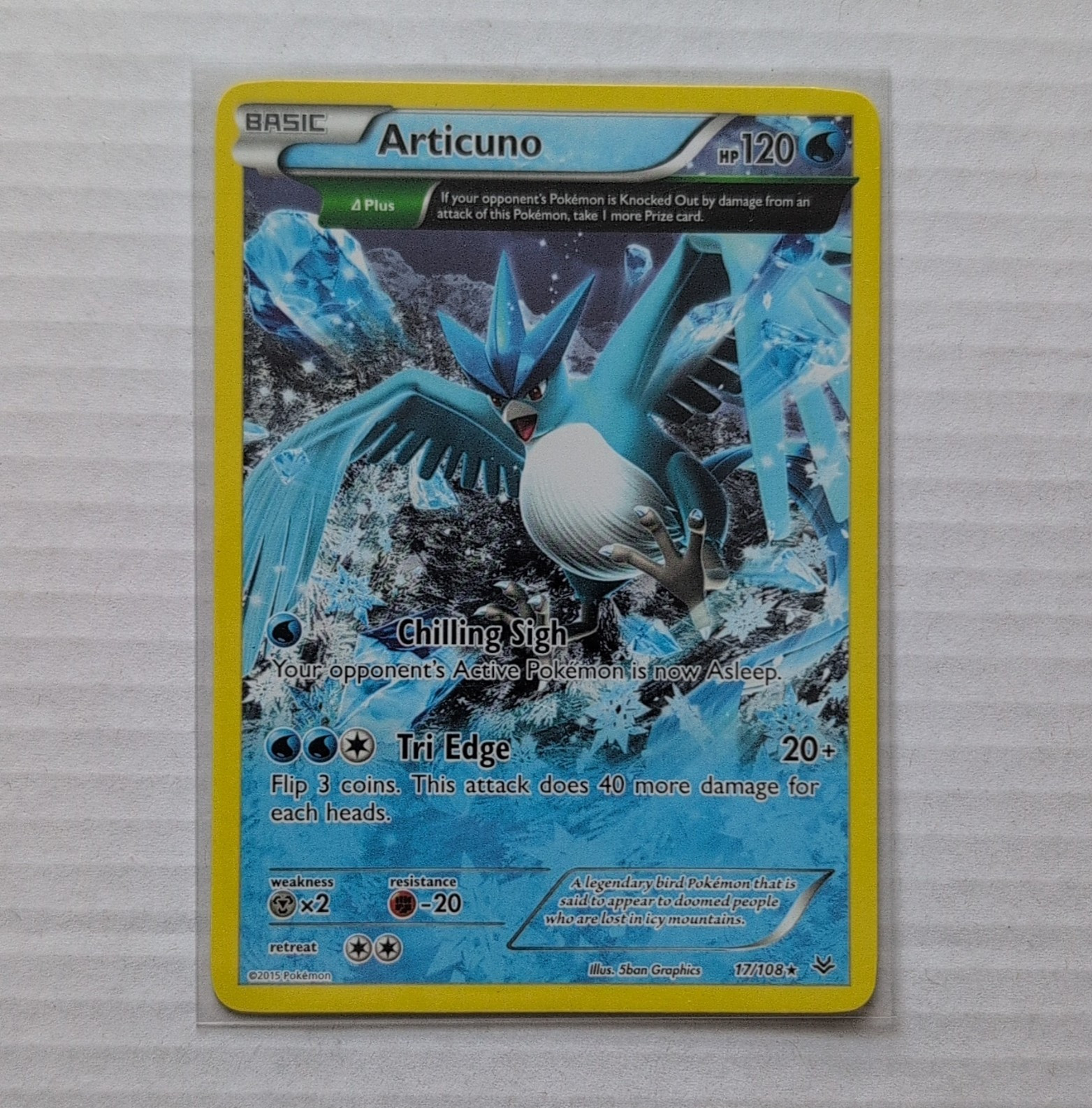 Pokemon TCG Articuno 17/108 Roaring Skies Rare Regular Δ Plus ENG 2015 120