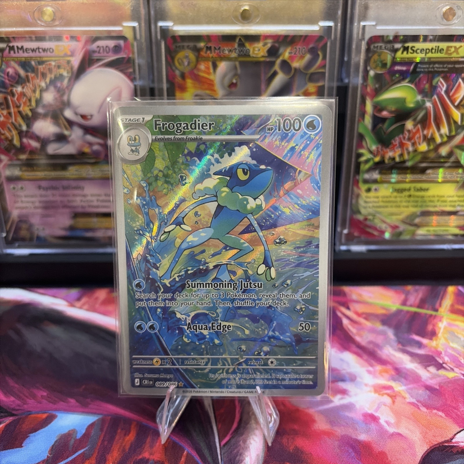 Frogadier Pokemon TCG Chaos Rising Full Art Holo 089/086 illustration rare